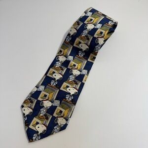 Peanuts United Feature Syndicate Men’s Navy Clean Bill of Health Silk Neck Tie